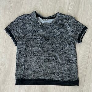 Lululemon Gray and Black Short Sleeve Top